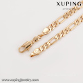 43779 xuping collar de cadena de oro simple último diseño moda 18k aleación de cobre collar de la joyería